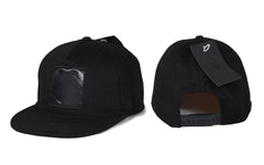 Boş Stickersız Siyah Filesiz Kare Şapka Snapback