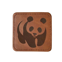 Panda Kare Sticker Logo Patch Modeli