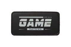 Life is A Game Play To Win Yatay Sticker Logo Patch Modeli
