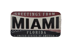 Greetings From Miami Florida Yatay Sticker Logo Patch Modeli