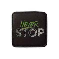 Never Stop Kare Sticker Logo Patch Modeli