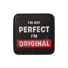 Im Not Perfect Im Original Kare Sticker Logo Patch Modeli