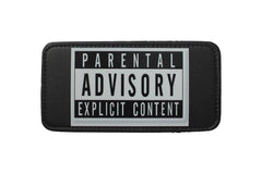 Parental Adivsory Explicit Content Yatay Sticker Logo Patch Modeli