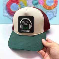 Music On Çıkartmalı Bench Kare Stickerlı Şapka