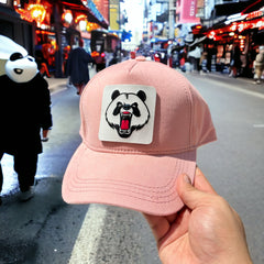 Panda Çıkartmalı Bench Kare Stickerlı Şapka