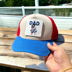 Super Dad Çıkartmalı Bench Kare Stickerlı Şapka