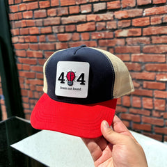 404 Brain Not Found Çıkartmalı Bench Kare Stickerlı Şapka