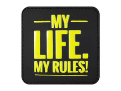My Life My Rules Kare Sticker Logo Patch Modeli
