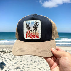 Beach California Çıkartmalı Bench Kare Stickerlı Şapka