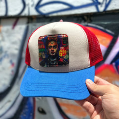 Frida Çıkartmalı Bench Kare Stickerlı Şapka