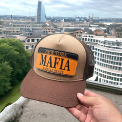 New York Mafia Çıkartmalı Bench Yatay Stickerlı Şapka