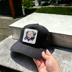 Albert Einstein Çıkartmalı Bench Kare Stickerlı Şapka