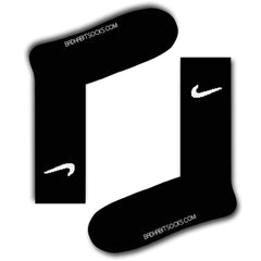 Siyah Nike Desenli Soket Çorap - Stickerlı Şapka