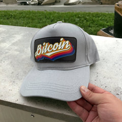 BHS2 Stickerlı Bitcoin Gri Şapka - Stickerlı Şapka