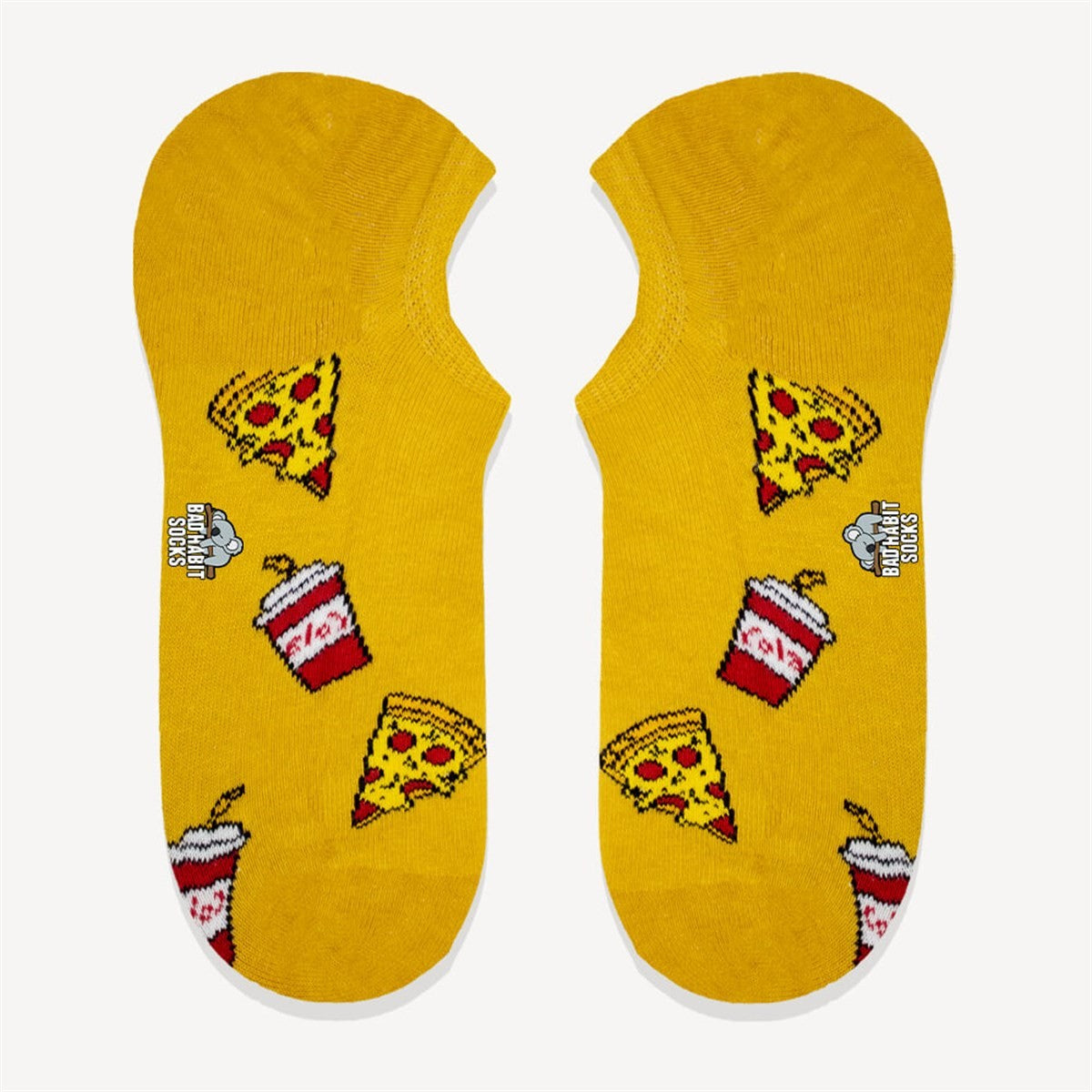 Gold Pizza Kola Sneaker Çorap - Stickerlı Şapka