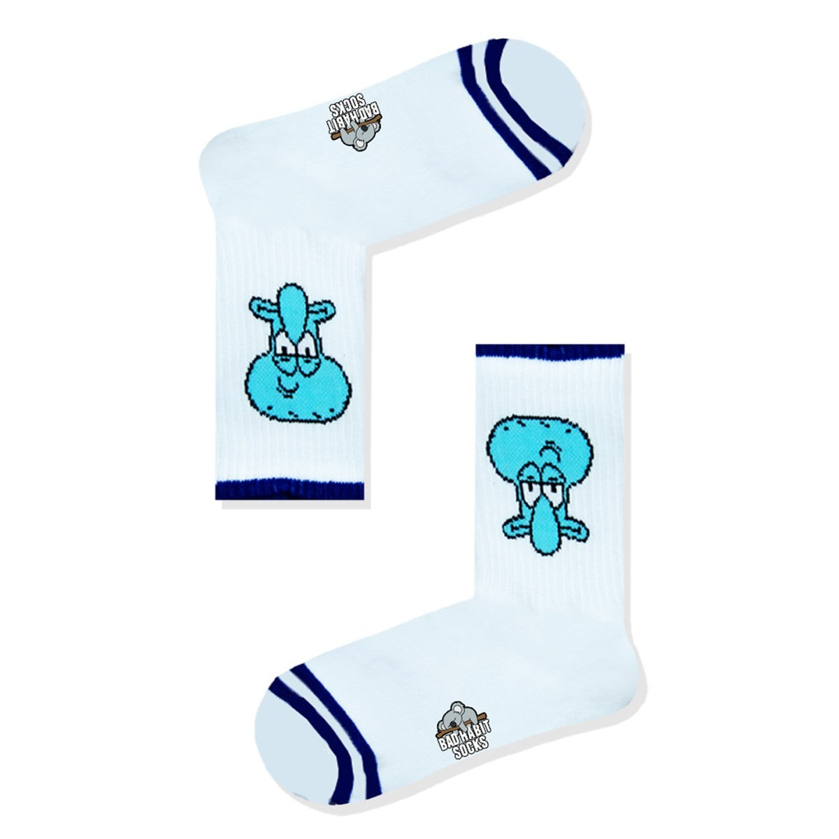 Squidward Desenli Tenis Çorap - Stickerlı Şapka