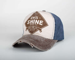 Jewel Shine Yazılı Eskitme Şapka