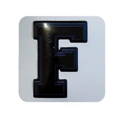 F Harfi Kare Sticker Logo Patch Modeli