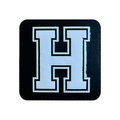 H Harfi Kare Sticker Logo Patch Modeli