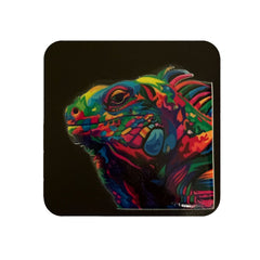 İguana Hayvan Kare Sticker Logo Patch Modeli
