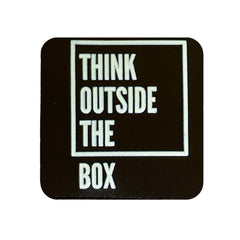 Think Outside The Box Kare Sticker Logo Patch Modeli