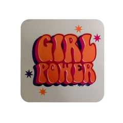 Girl Power Kare Sticker Logo Patch Modeli