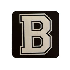 B Harfi Kare Sticker Logo Patch Modeli