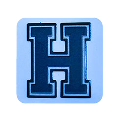 H Harfi Kare Sticker Logo Patch Modeli