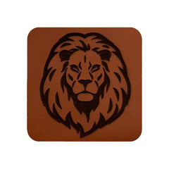 Aslan Hayvan Kare Sticker Logo Patch Modeli