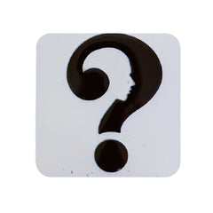 Soru İşareti Kare Sticker Logo Patch Modeli