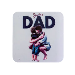 Super Dad Kare Sticker Logo Patch Modeli