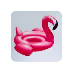 Flamingo Hayvan Kare Sticker Logo Patch Modeli