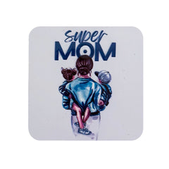 Super Mom Kare Sticker Logo Patch Modeli