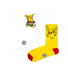 2'li Pikachu Çizgifilm Tenis Çorap Set - Stickerlı Şapka