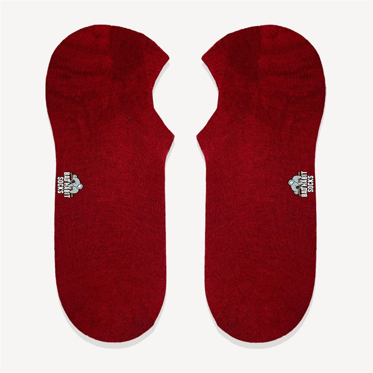 Koyu Kırmızı Sneaker Çorap - Stickerlı Şapka