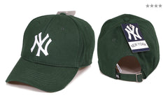 Yeşil Yankee Desenli Spor Şapka - Stickerlı Şapka