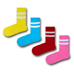 4lü Spor Çorap Seti - Stickerlı Şapka