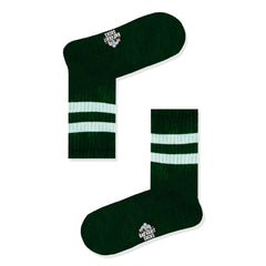 Yeşil Beyaz Çizgili Tenis Çorap BHS - Stickerlı Şapka