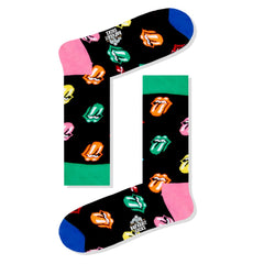 Rolling Stones Desenli Eğlenceli Soket Çorap - Stickerlı Şapka