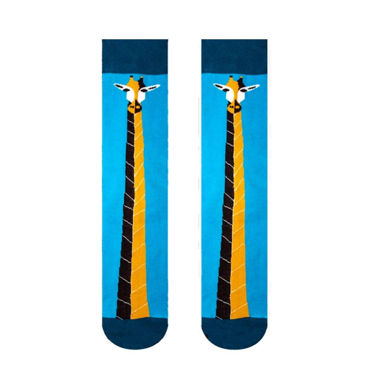 Zürafa Desenli Soket Çorap - Stickerlı Şapka